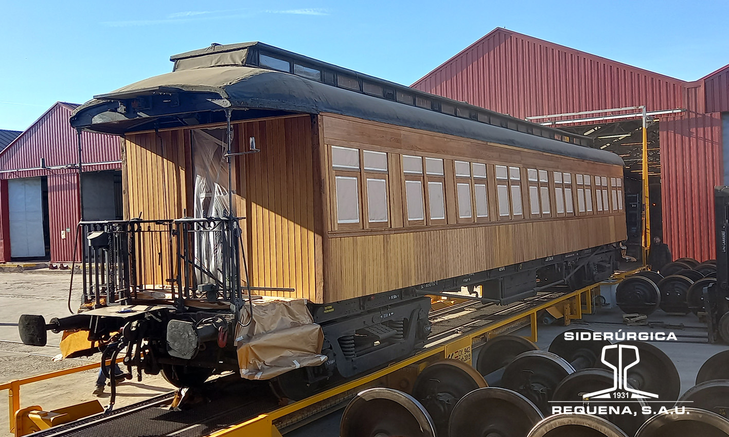 Vista del taller ferroviario de Siderúrgica Requena